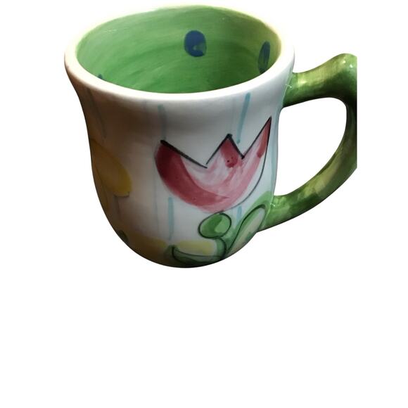 Vicki Carroll Hand painted Floral Mug-Signed 1997 - Picture 3 of 6